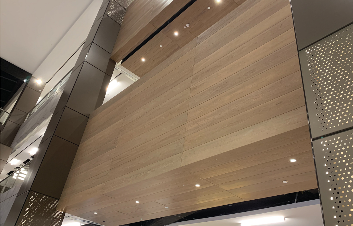 Onewood Decorative Wall Cladding at Shopping Center