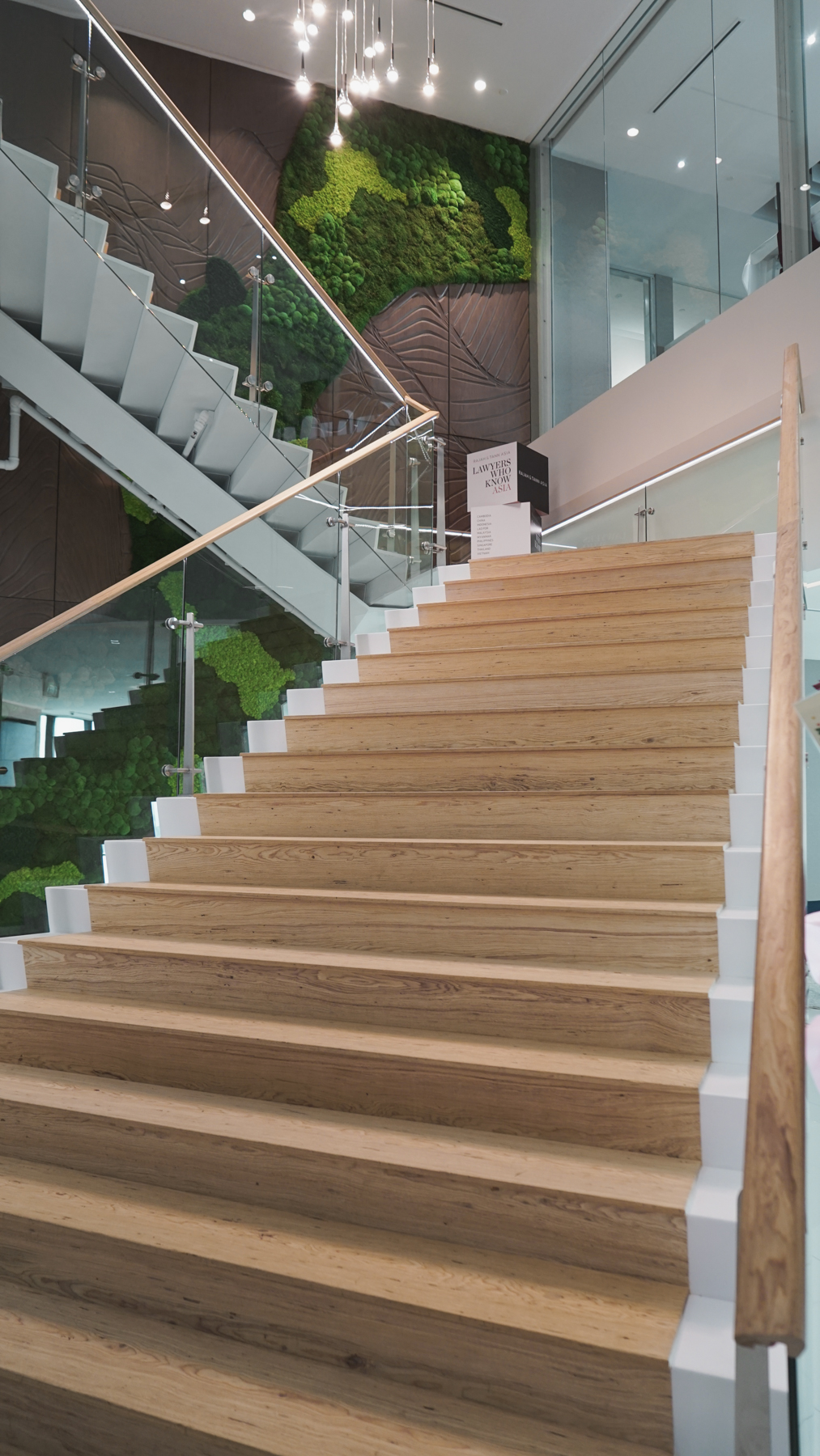 Onewood Staircase Tread, Timber Handrail, Timber Feature Wall